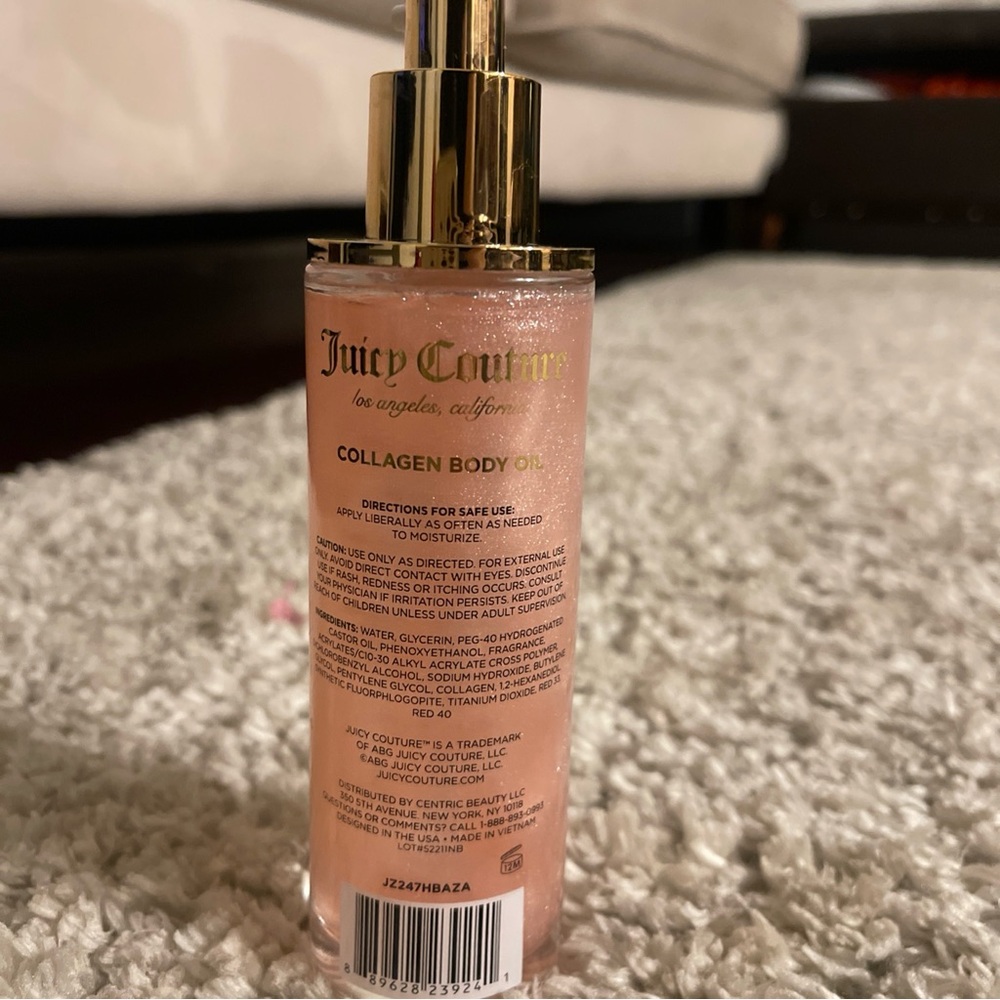 Juicy Couture Strawberry Vanilla Collagen  Body Oil 4 Fl Oz No Cap New - Picture 4 of 4
